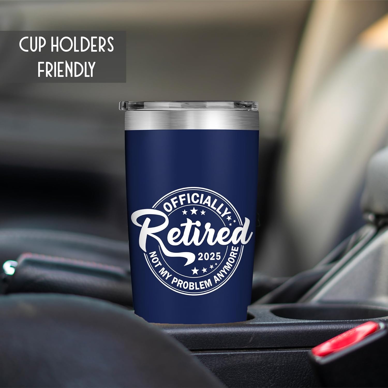 Retirement Gifts for Men 2025 - Retired Not My Problem Anymore - Retirement Tumbler for Him, Father, Husband - Retired Gifts for Men, Navy Tumbler 20 Oz, Fathers Day, Christmas Gift - Image 6
