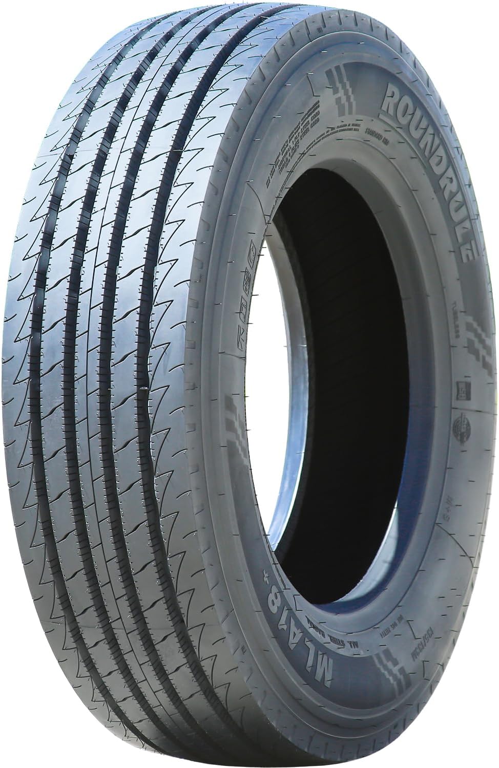 Roundrule MLA18+ All Steel Heavy Duty All-Season Commercial All Position Radial Tire-245/70R19.5 245/70/19.5 245/70-19.5 135/133M Load Range H LRH 16-Ply BSW Black Side Wall