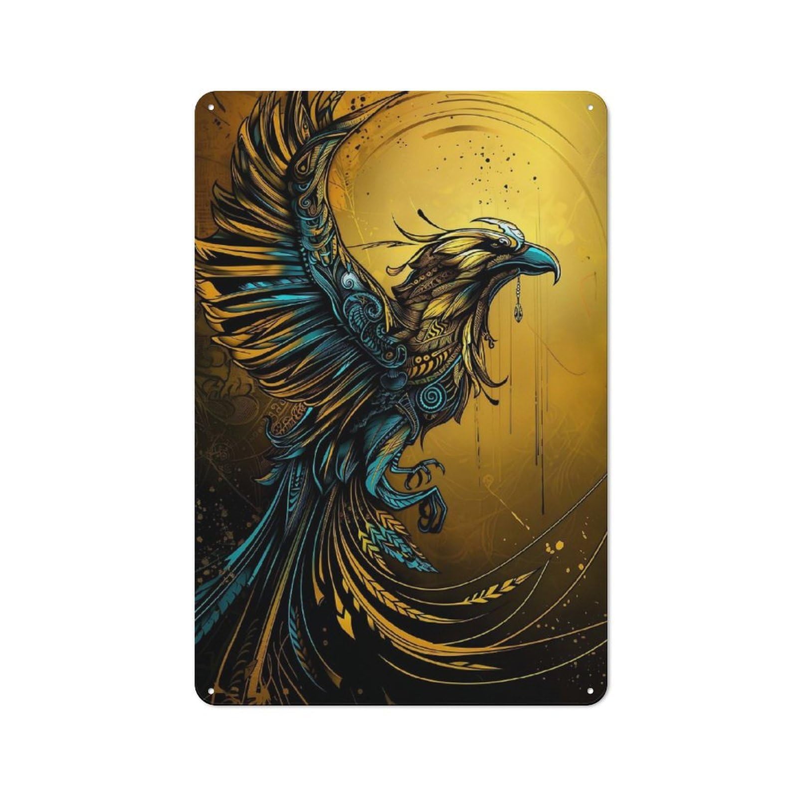Iconic Phoenix Retro Metal Sign 30x20cm for Garden Room Or Summerhouse, A Decorative Metal Sign for Garden Rooms And Summerhouses