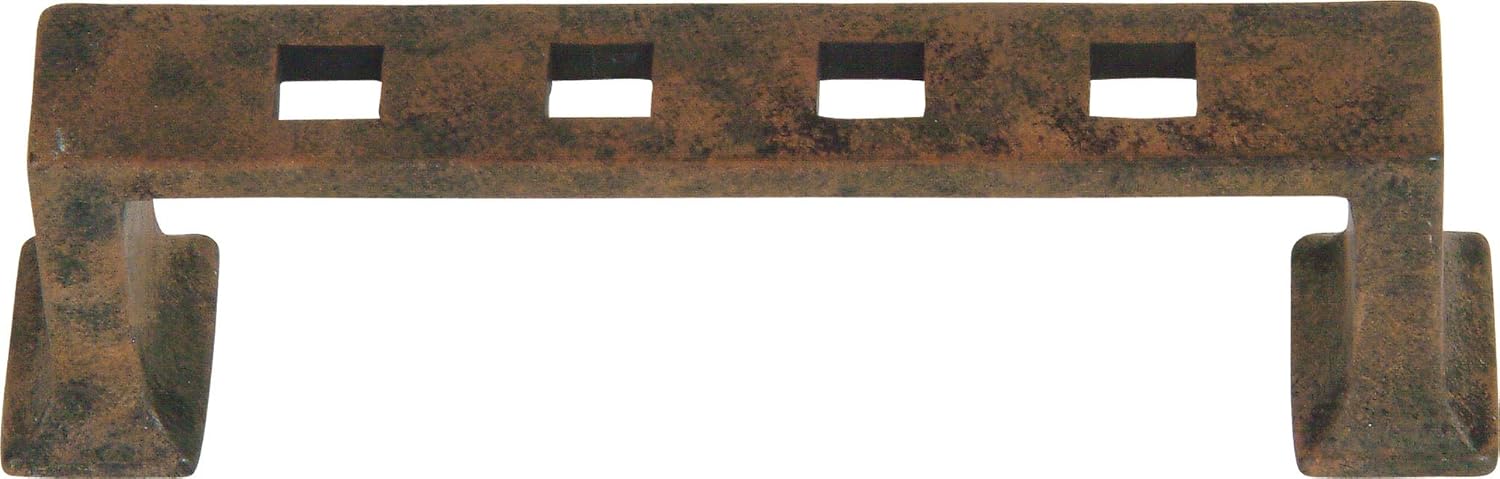 Atlas Homewares 250-R 3-1/4-Inch Craftsman Corner Modern Craftsman Pull, Rust