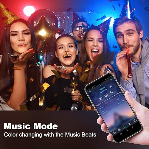 Miniatura 3 de QZYL - Tira de luces LED de 492 pies tira de luces para sincronización con música control de aplicaciones con control remoto tira de luz LED 5050