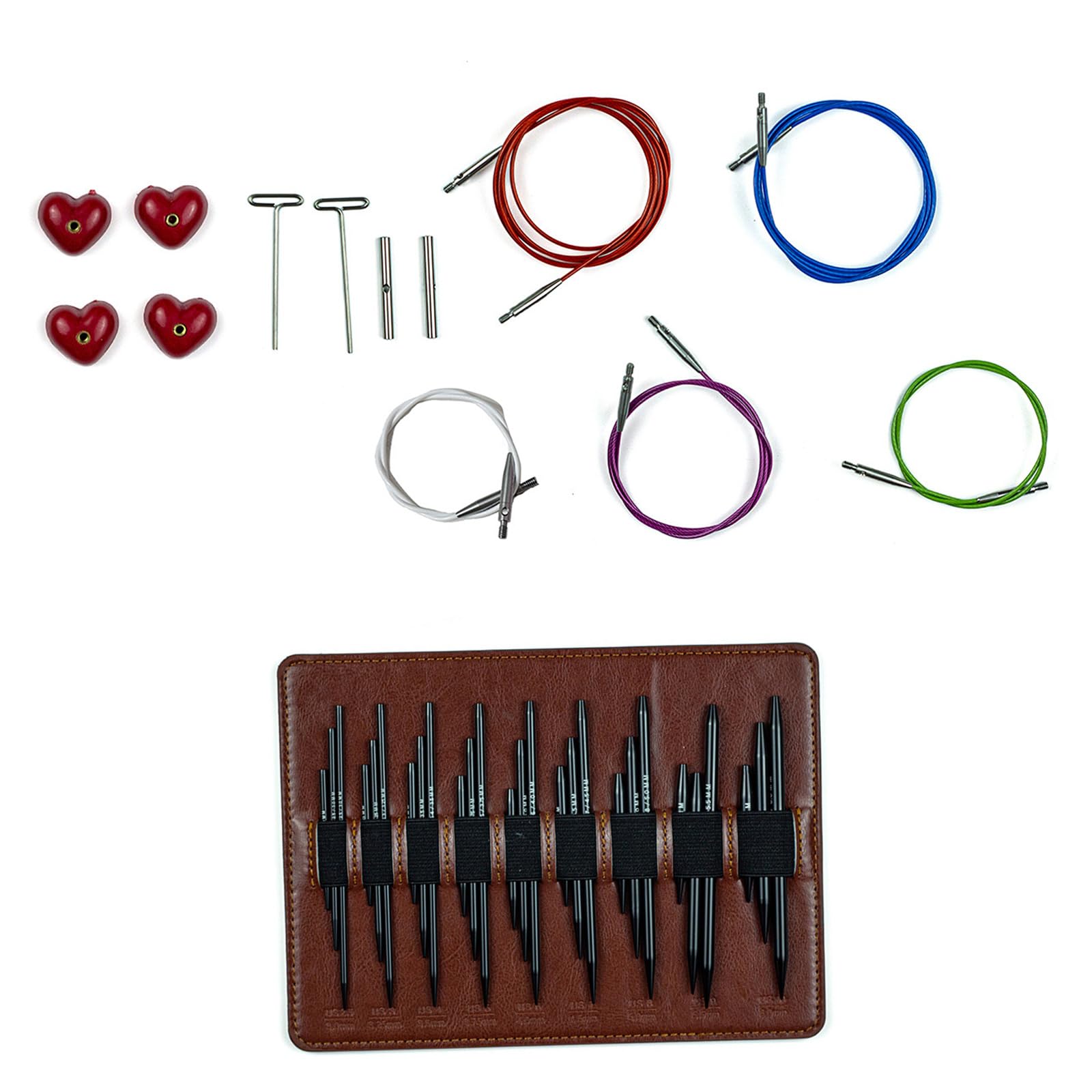 BWANGIAO Detachable Alumina Crochet Hook Set Short Wood Handle For Comfortable Grip Multiple Size Included With Storage Case