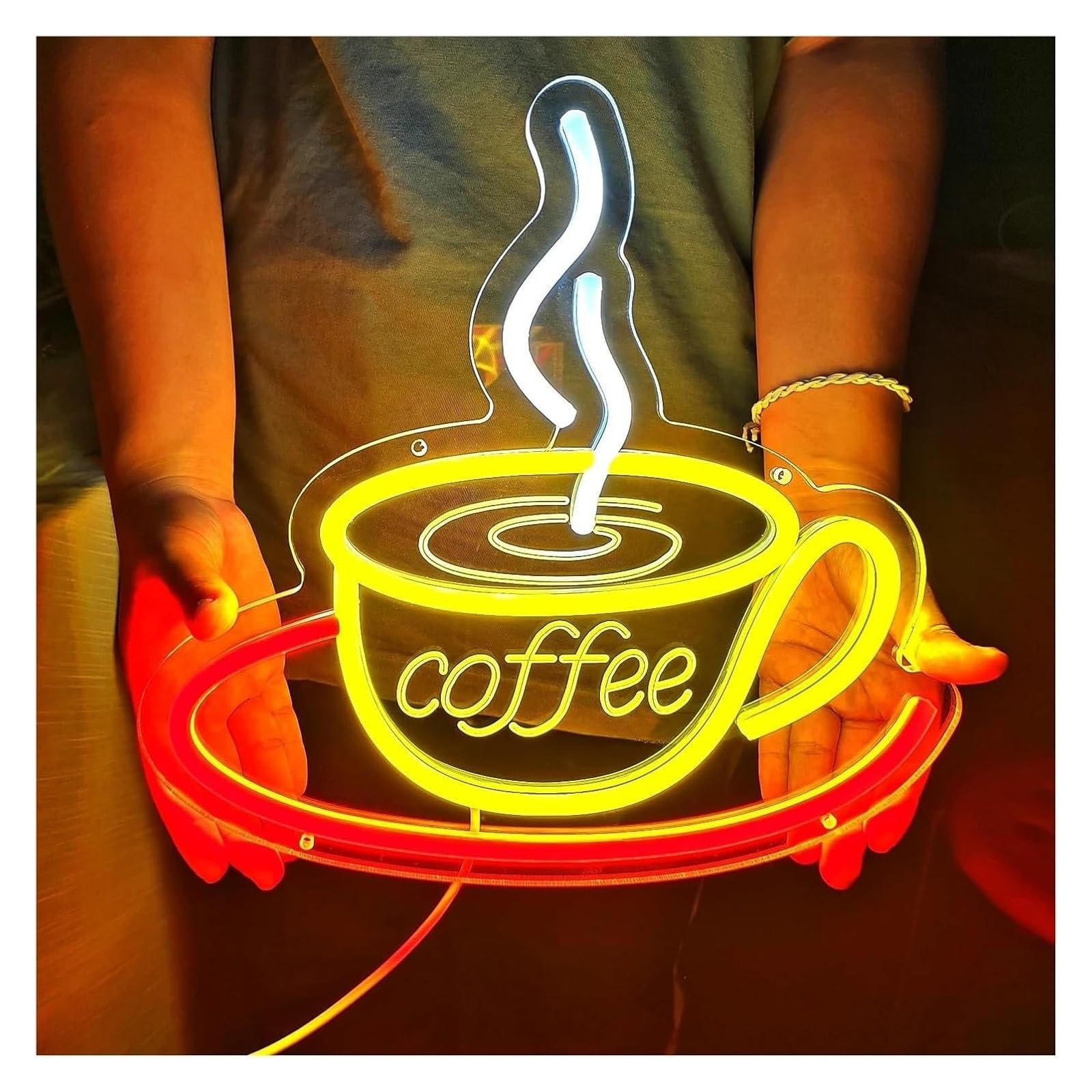Luce al neon Luce notturna in acrilico a potenza variabile al neon per caffè