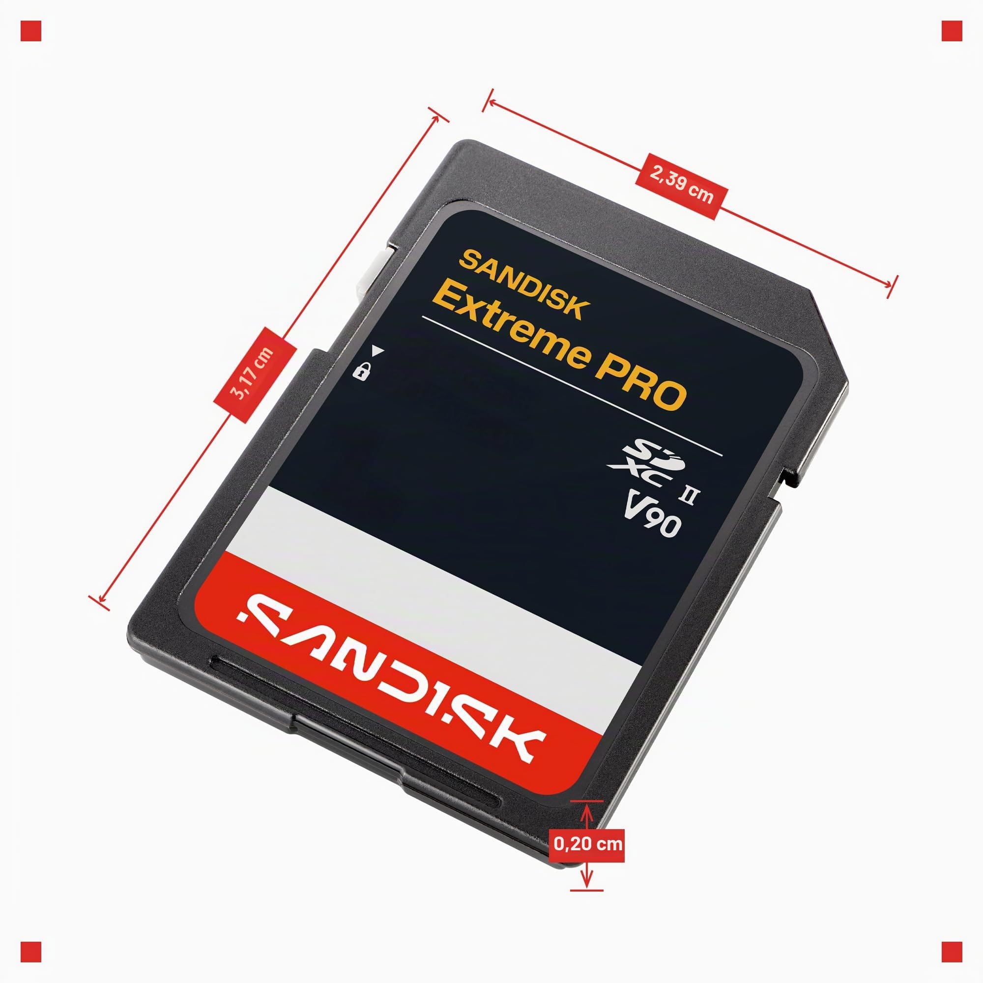 SANDISK Extreme PRO SD UHS-II V90 Scheda 256 GB (velocità di lettura fino a 310 MB/s, velocità di scrittura fino a 304 MB/s, compatibile con fotocamere reflex e mirrorless)