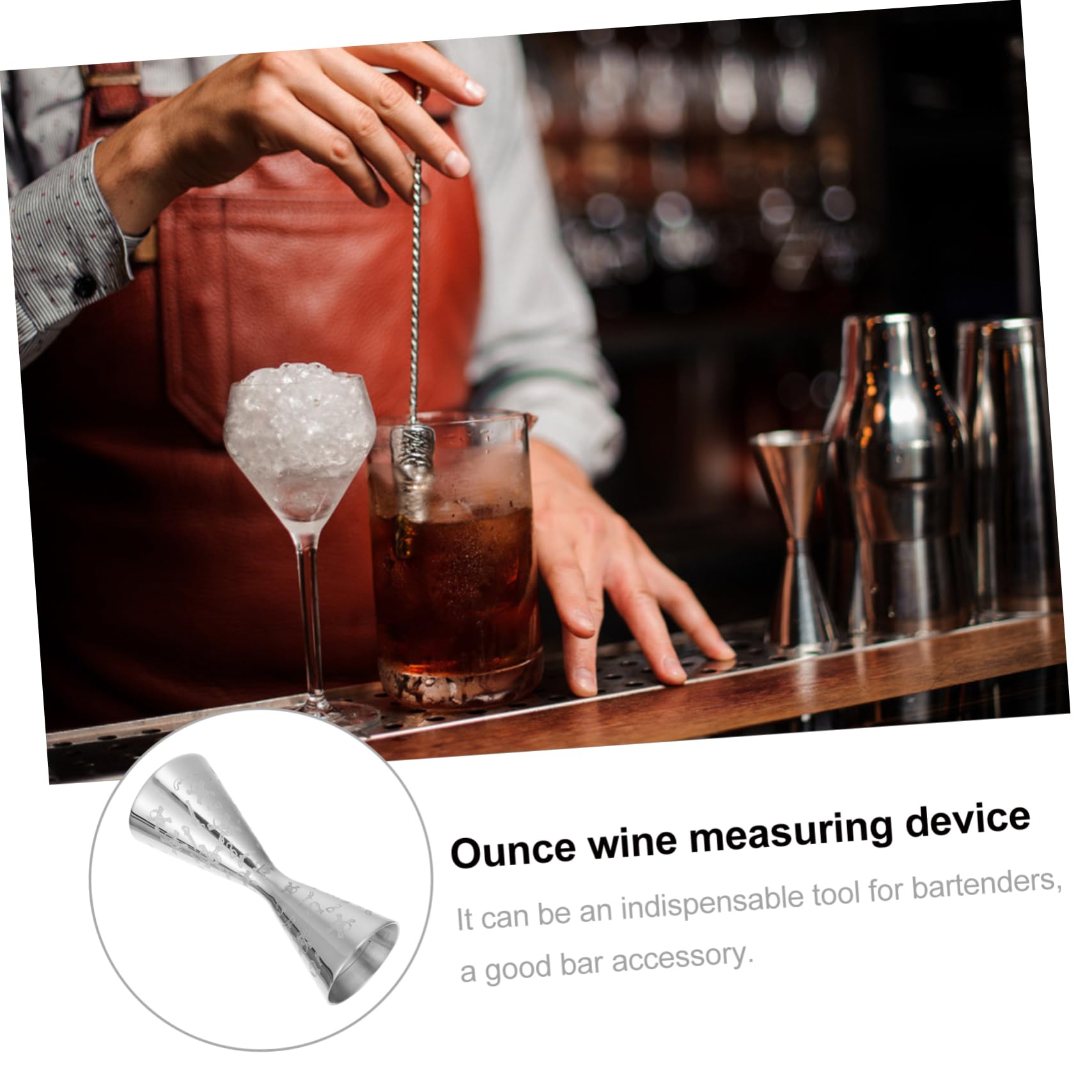ABOOFAN Verres À Vin 3 Pièces Mesureur de vin en Acier Inoxydable doseur de Mesure pour Barman Outil de Barre à la Maison Tasse d'once Tasse à mesurer de Barman escalader Cocktail gigue
