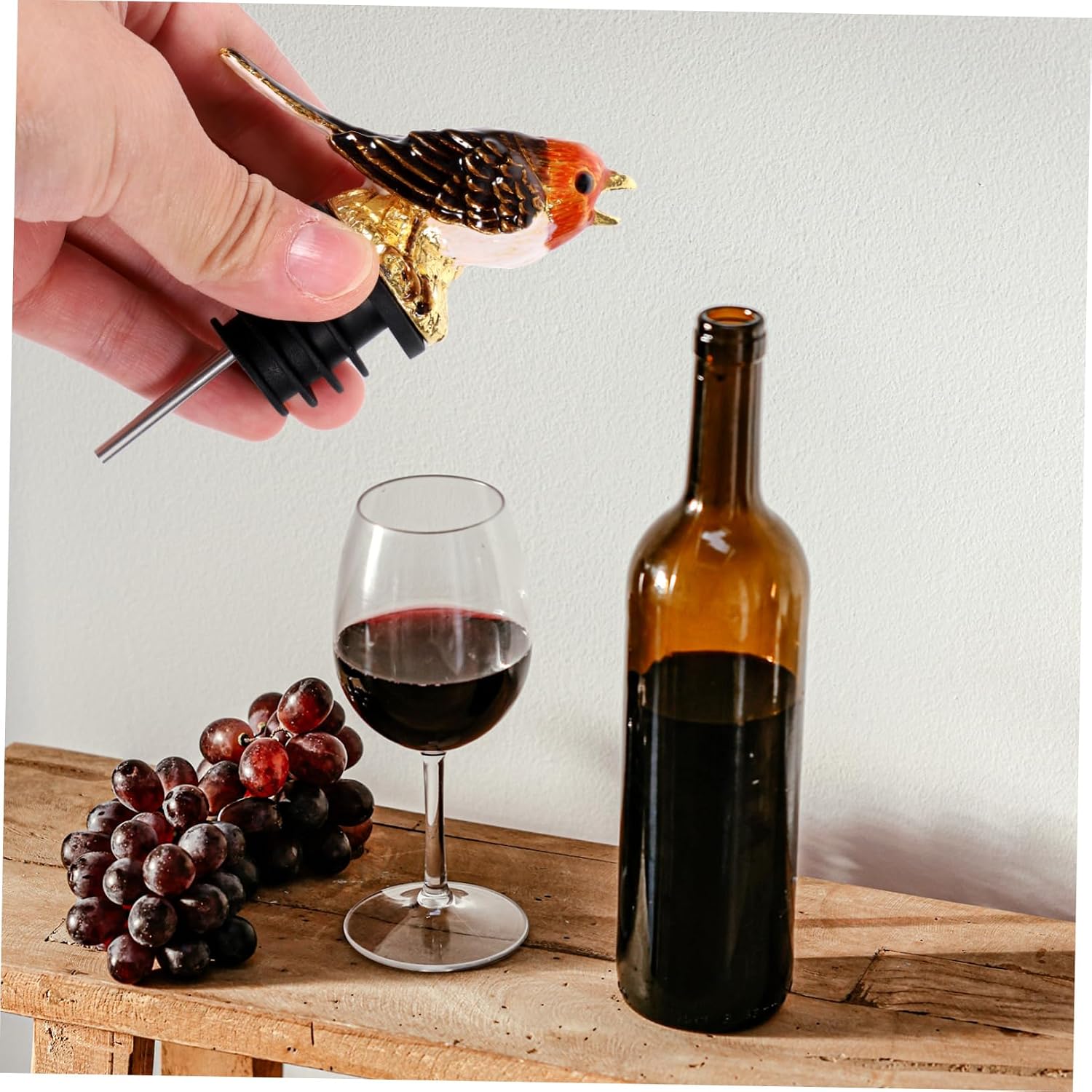 Wine Stopper Airtight Seal Bird Designed Wine Pourer Wedding Party Accessory