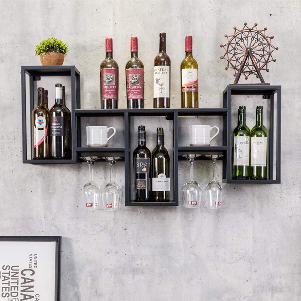 Support en verre de bouteille de vin pour cuisine industrielle et salon chaleureux