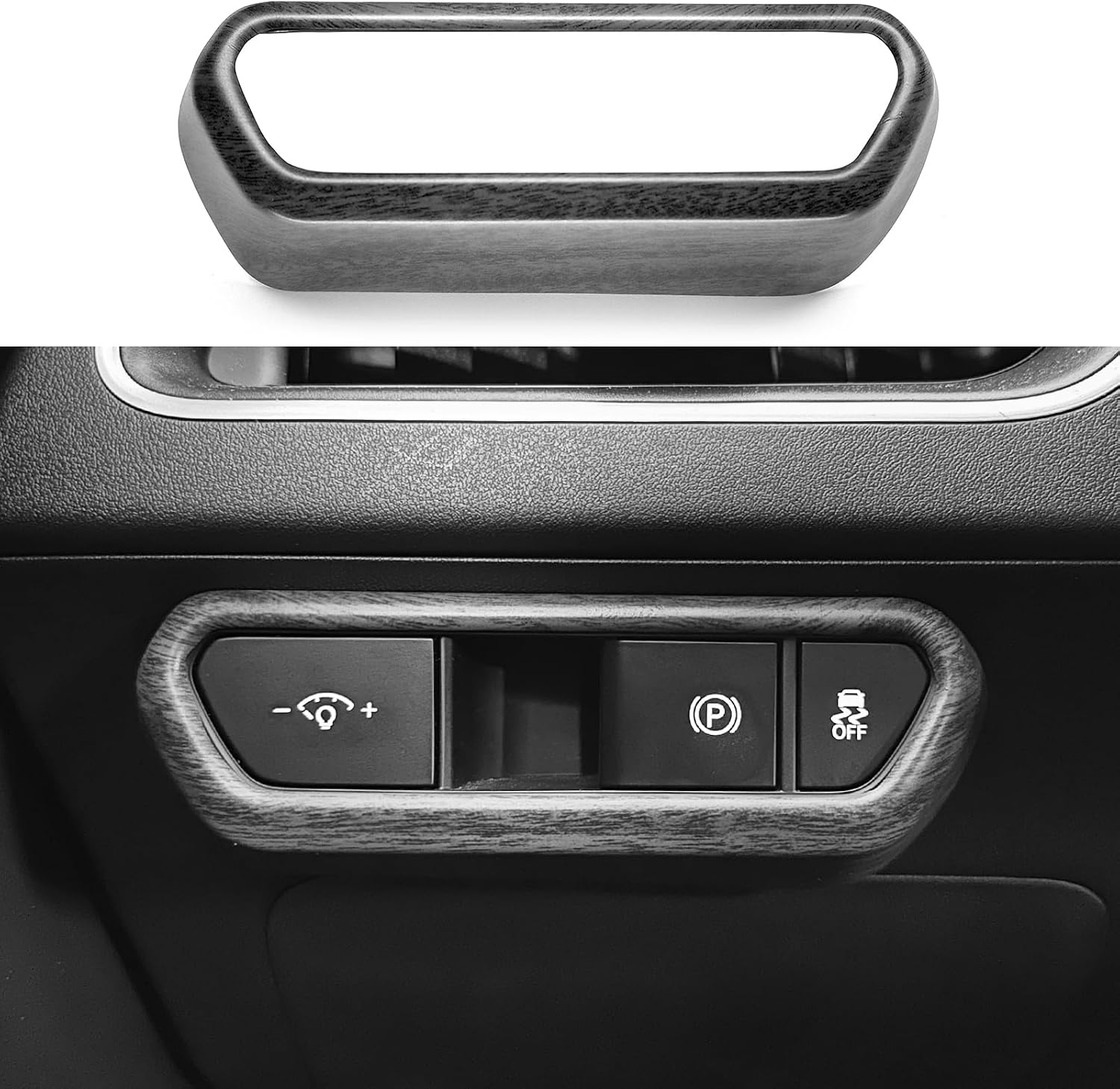 YOUTOOCAR Headlight Control Panel Cover Compatible with Kia K4 2025-2026 Accessories (Wood Grain)