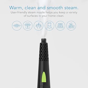 Steamfast SF-375 Deluxe Canister Steam Cleaner with 18 Accessories, Continuous Trigger, 17-Foot Power Cord, 48 Ounce Water Tank, Heats Up in 10 Minutes, Variable Steam Control, Onboard Storage, White