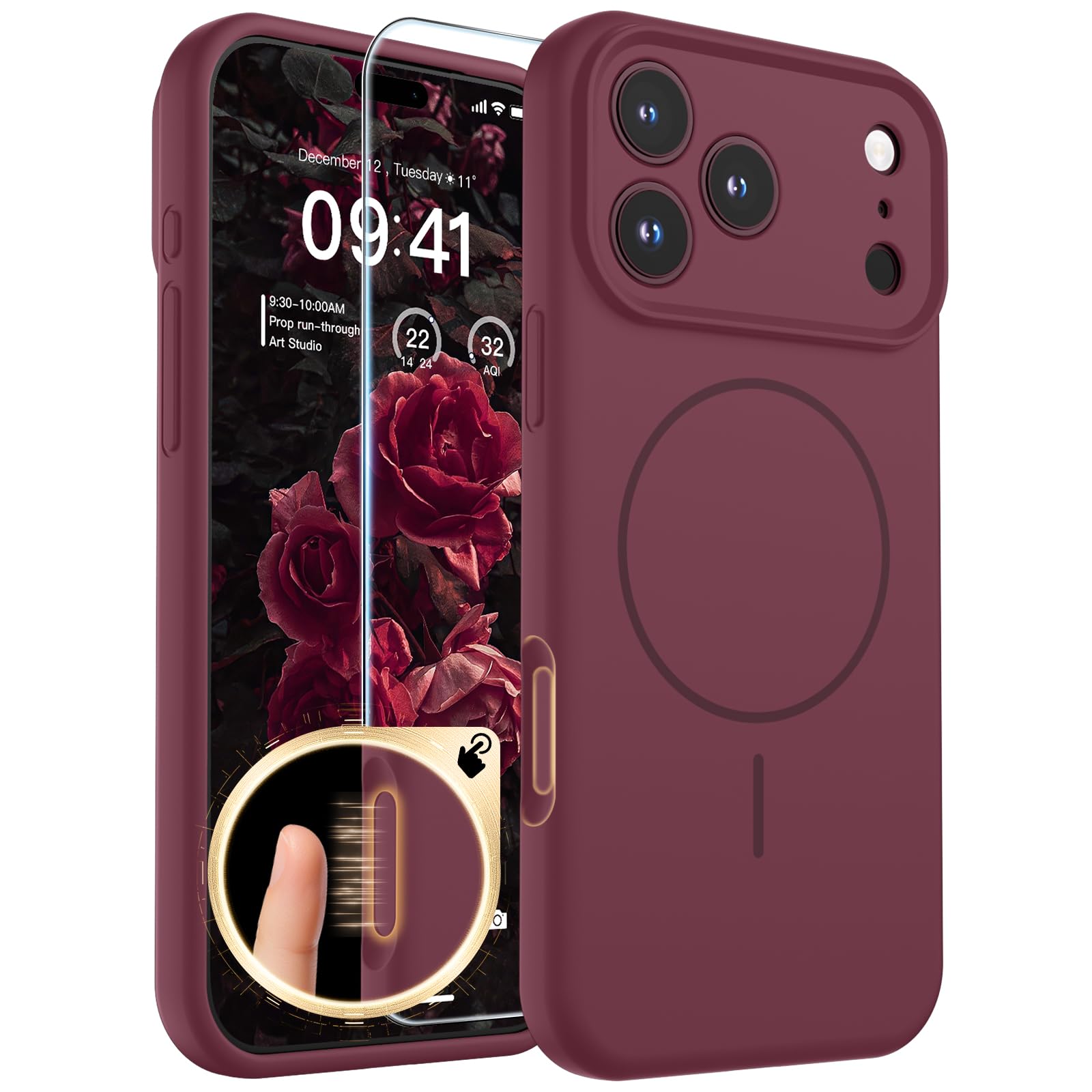 Photo 1 of SUPFINE Silicone Magnetic Case for iPhone 18 Pro