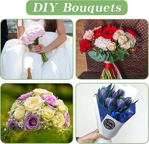 Miniatura 4 de Cubiertas de tallo de 14 pulgadas para ramos de bricolaje, 12 pulgadas, fundas de tallo de flores artificiales para bricolaje, ramo de centro de