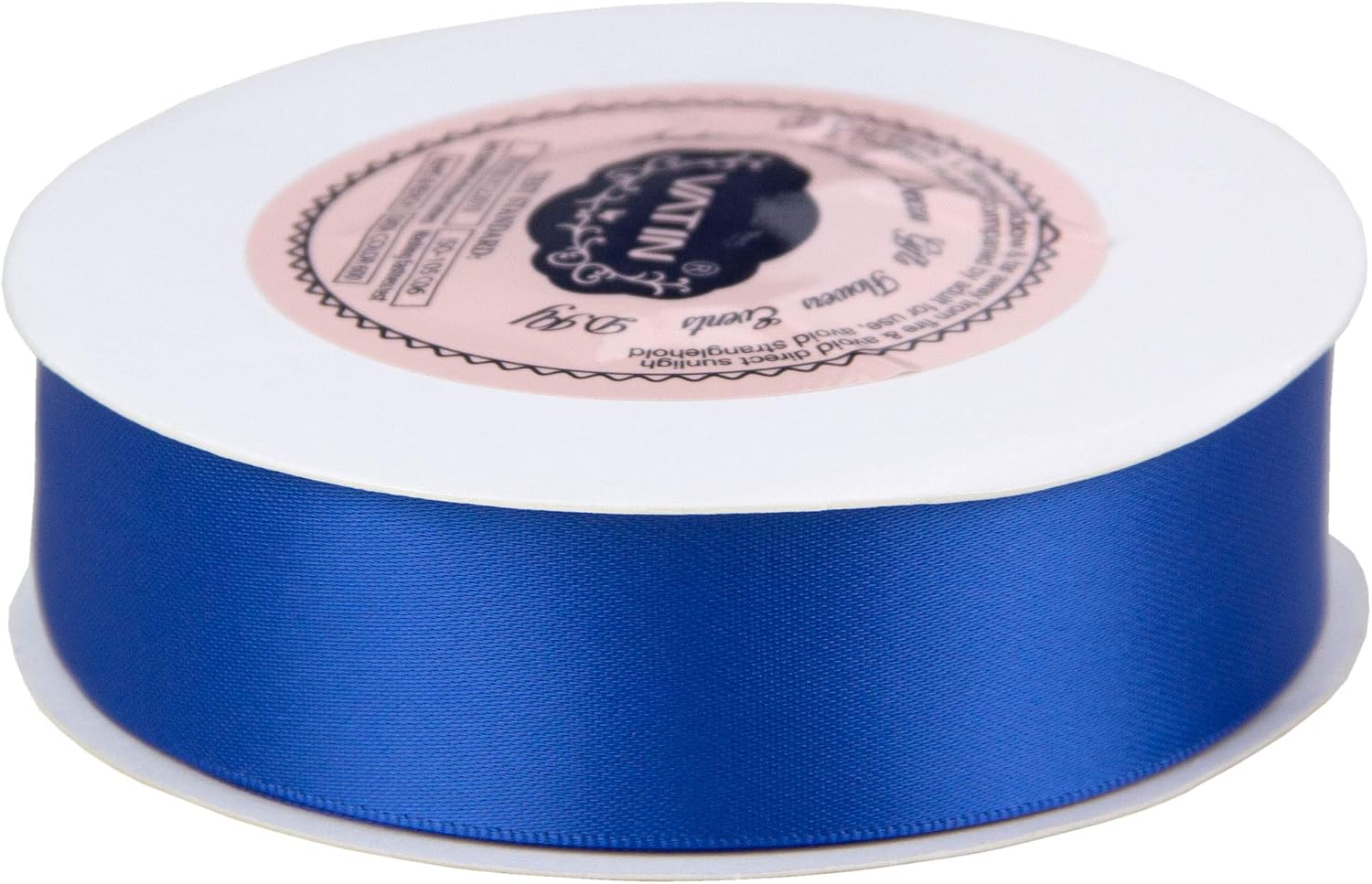 VATIN 25mm Double Faced Polyester Satin Ribbon Light Royal Blue, 23 Metre/Spool, Perfect for Wedding Wreath - Image 3