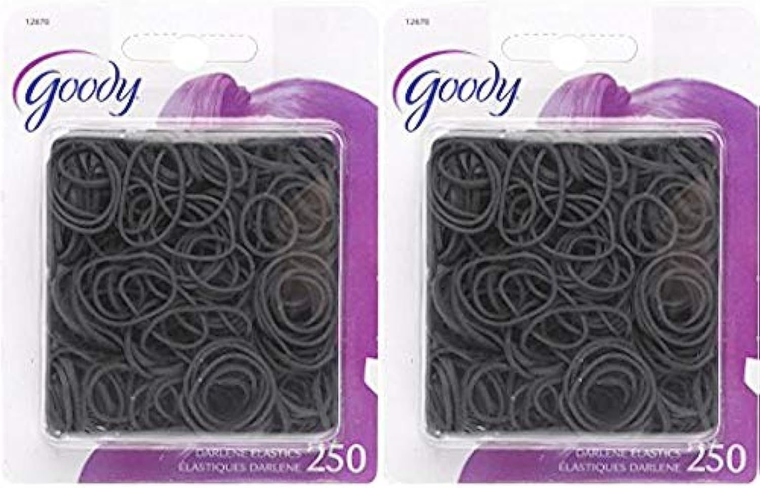 Classics Girls Rubberband, Black, 250 Count (Pack of 2)