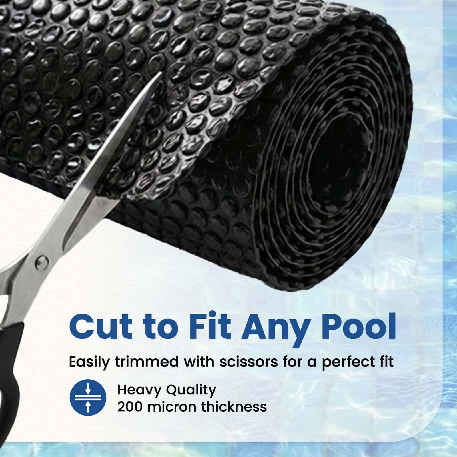 vidaXL Cobertor Solar para Piscina 600 x 300 cm 200 μm, Tapa de Piscina Cuadrada, Solar, Ligero, ecológico, se Ajusta Perfectamente, Protege del UV