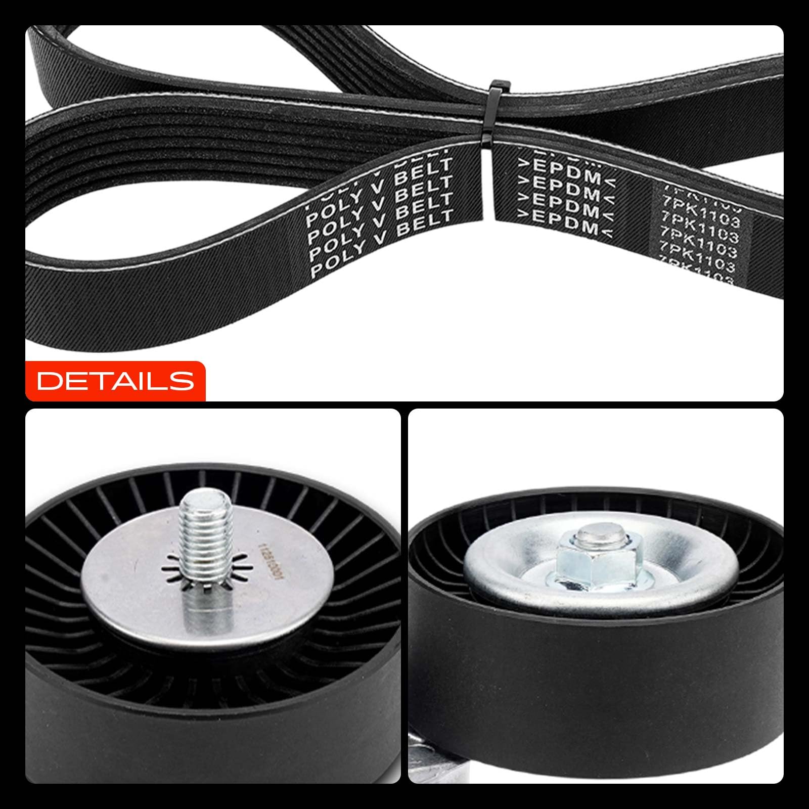 Frankberg Zahnriemenkit Zahnriemensatz Benzin Kompatibel mit 1er E81 1.6L E87 2.0L Cabriolet E88 2.0L E81 2.0L 3er Touring E91 2.0L Replace# K057PK1103