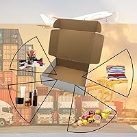 Vista 3 de Cajas de envío de 11 x 9 x 3 pulgadas, juego de 25 unidades, cajas de cartón corrugado blanco para envíos de literatura, envíos de pequeñas