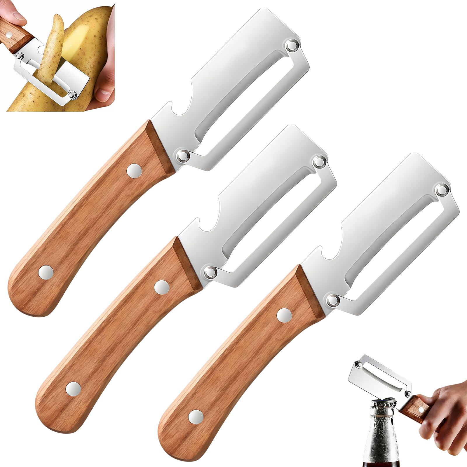 Amazon.com: 3 Pcs 2-in-1 Multifunctional Vegetable Peeler with