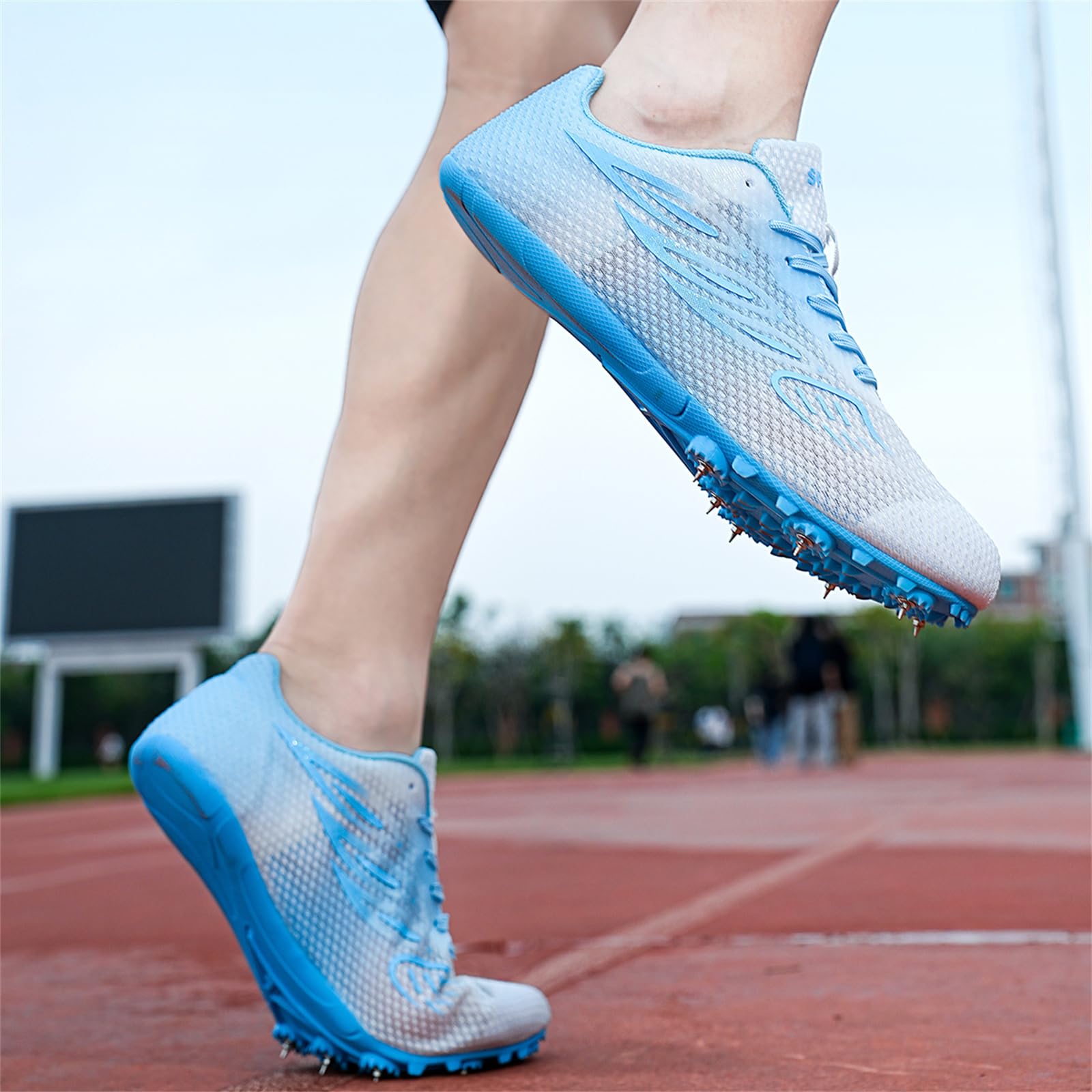Leichtathletikschuhe Herren Damen Für Jugendliche Professionelle Sprint-Laufschuhe Renn-Sneaker Mit Spikes Atmungsaktiv