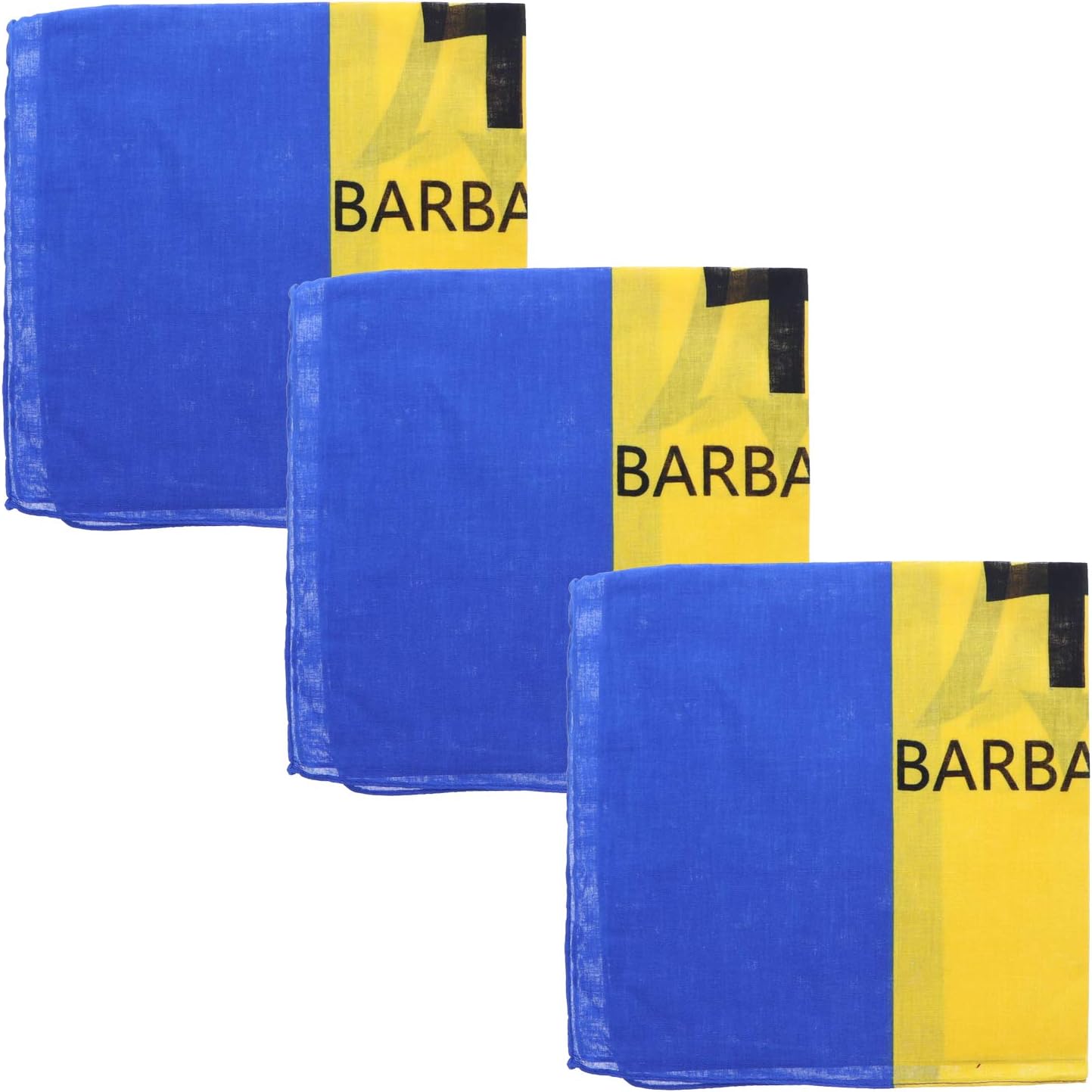 Motique AccessoriesMotique Accessories Set of 3 Large Cotton Bandanas - Carribean Flags