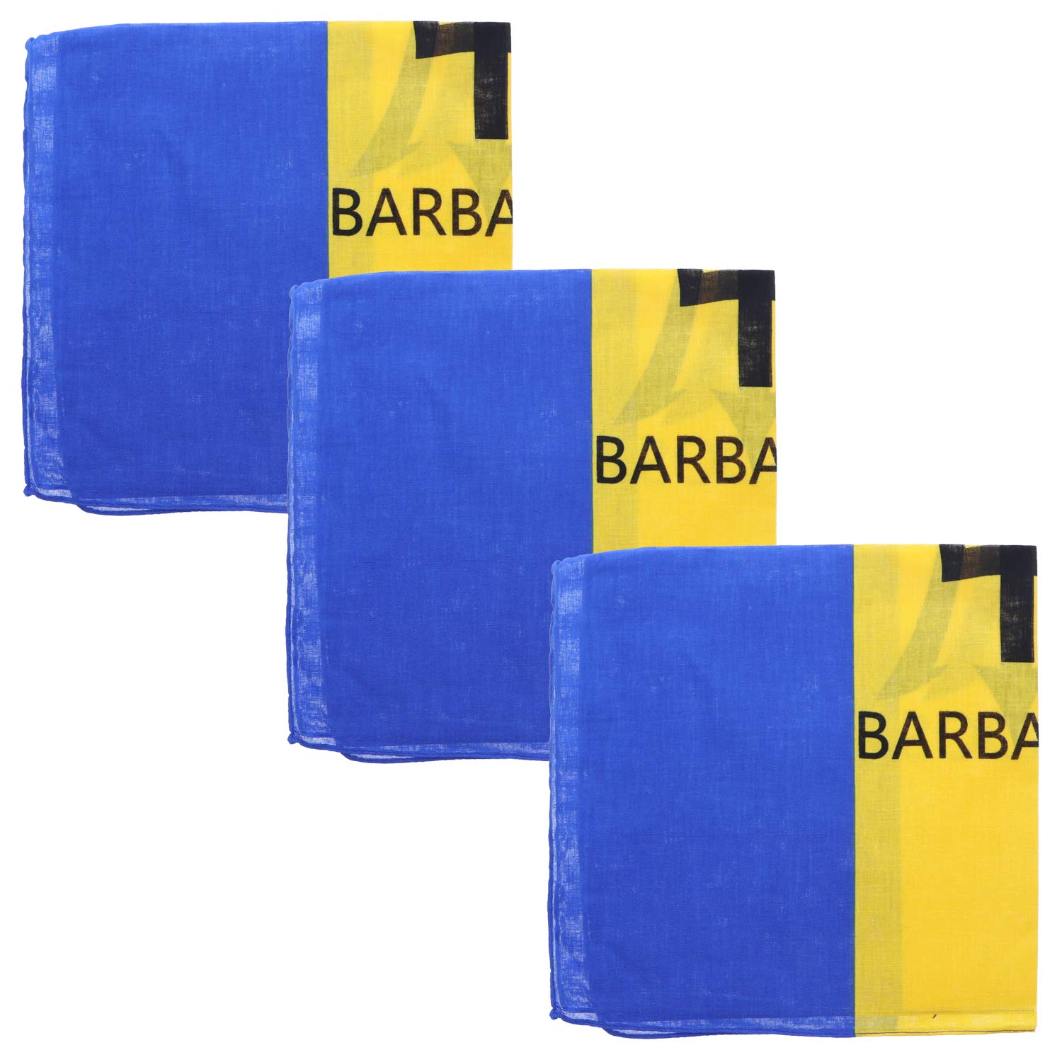 Motique AccessoriesMotique Accessories Set of 3 Large Cotton Bandanas - Carribean Flags
