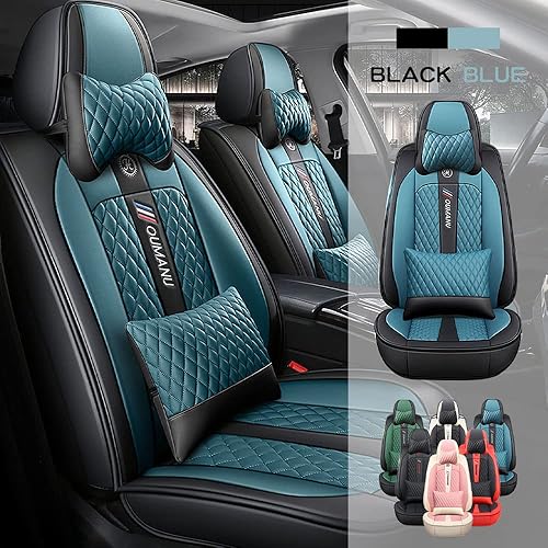 Fundas de asiento de automóvil para Nissan Altima 1995-2022 de 2 asientos, impermeables, de piel sintética, accesorios (fila delantera de lujo,