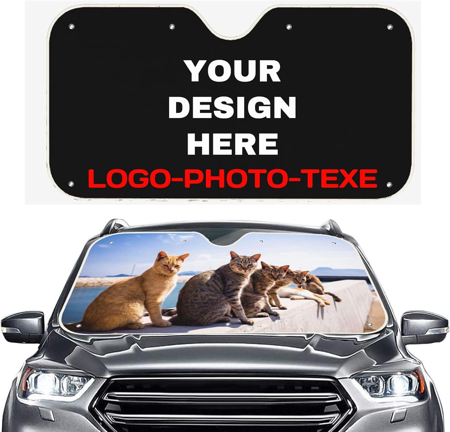 Custom Car Windshield Sunshade Personalized Design Your