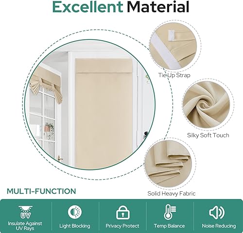 Miniatura 5 de HOMEIDEAS - Cortinas de puerta francesas (2 unidades)