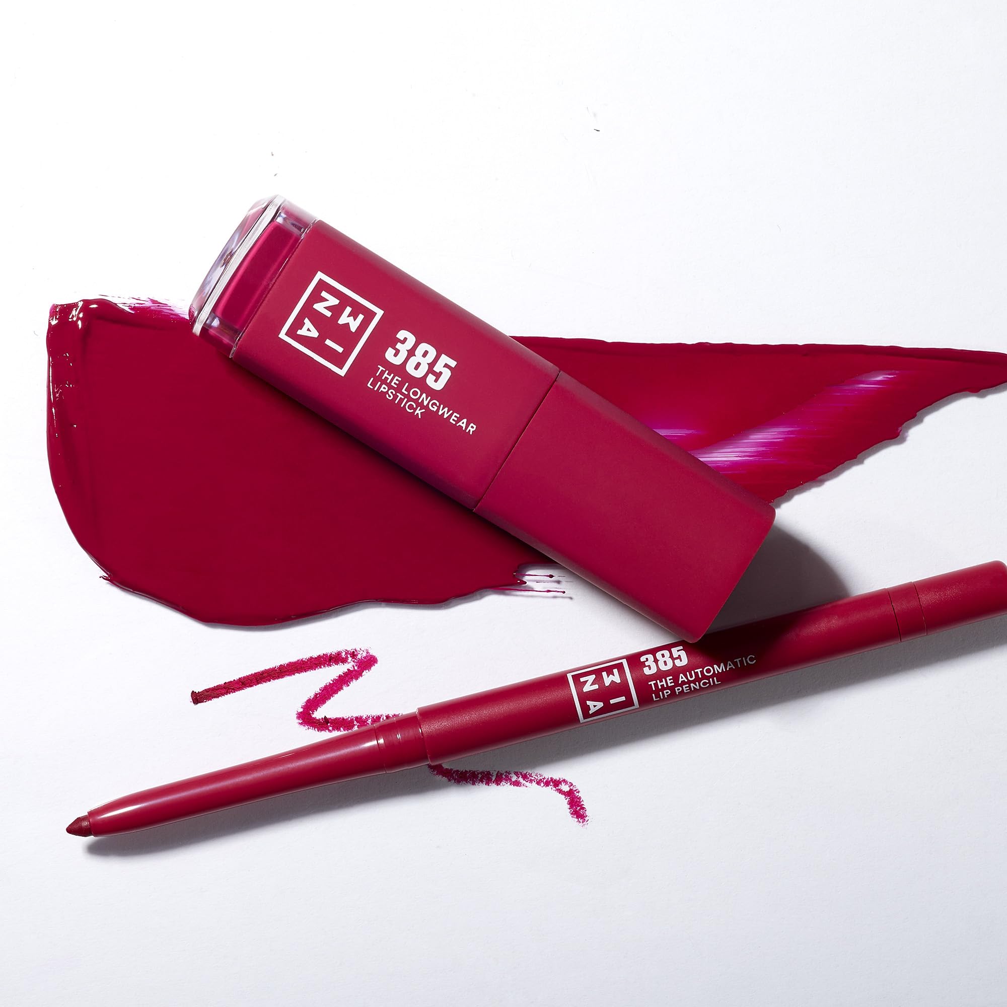 3INA The Lipstick - Moisturizing Lipstick for Women - Semi-Matte Satin Finish with 5-Hour Long Wear - Highly Pigmented and Comfortable - 241-0.16 oz: 385 - Burgundy 1 Count (Pack of 1)