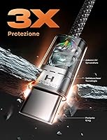 Vista 7 de LISEN Cable USB C, paquete de 5 cables USBC a USBC [0.5 pies] para iPhone 17 16e 15 Pro Max, cable de carga rápida de 60 W C a C para Galaxy Negro