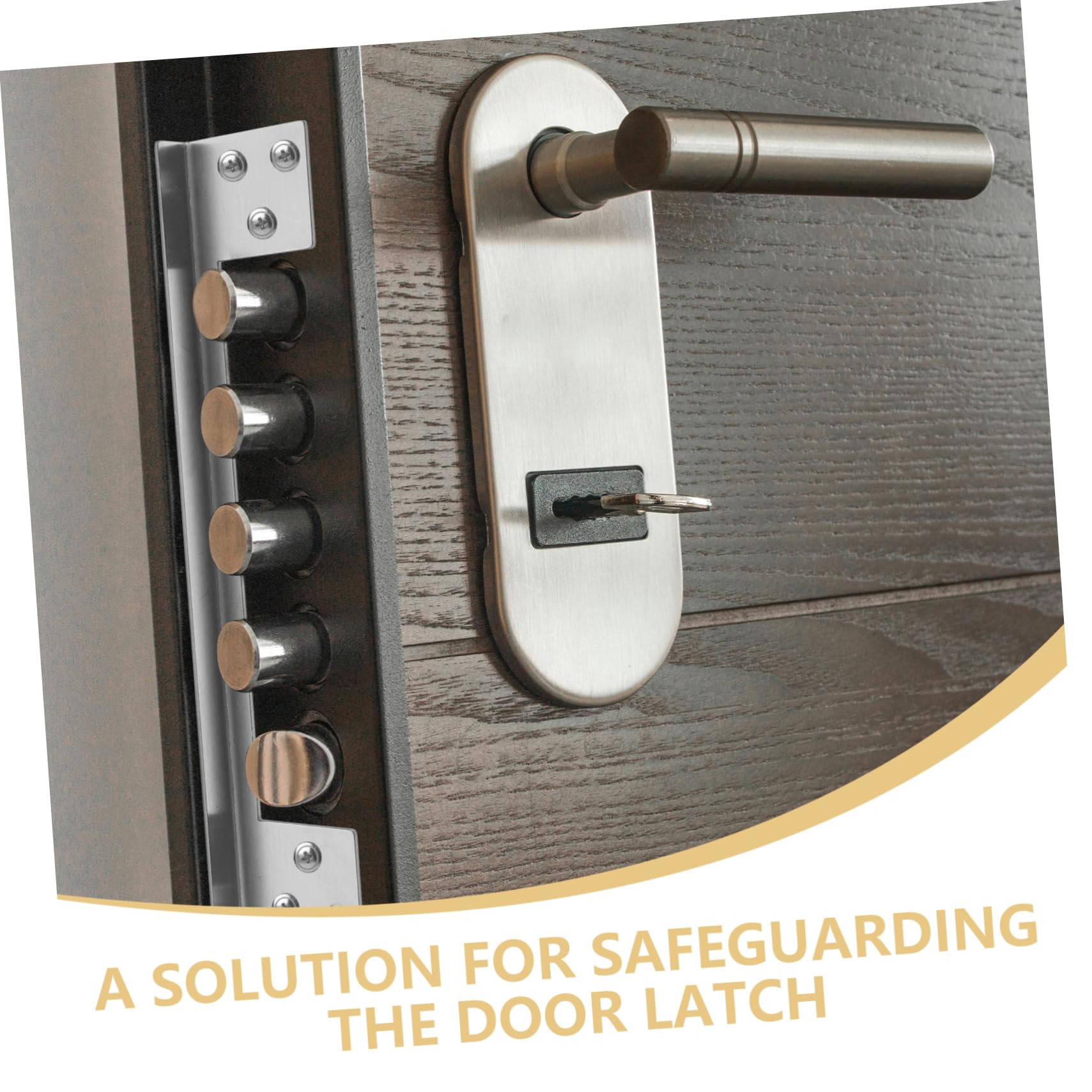 ARTIBETTER Door Safety Lock Security Deadbolt Security Cover Latch Protector for Door