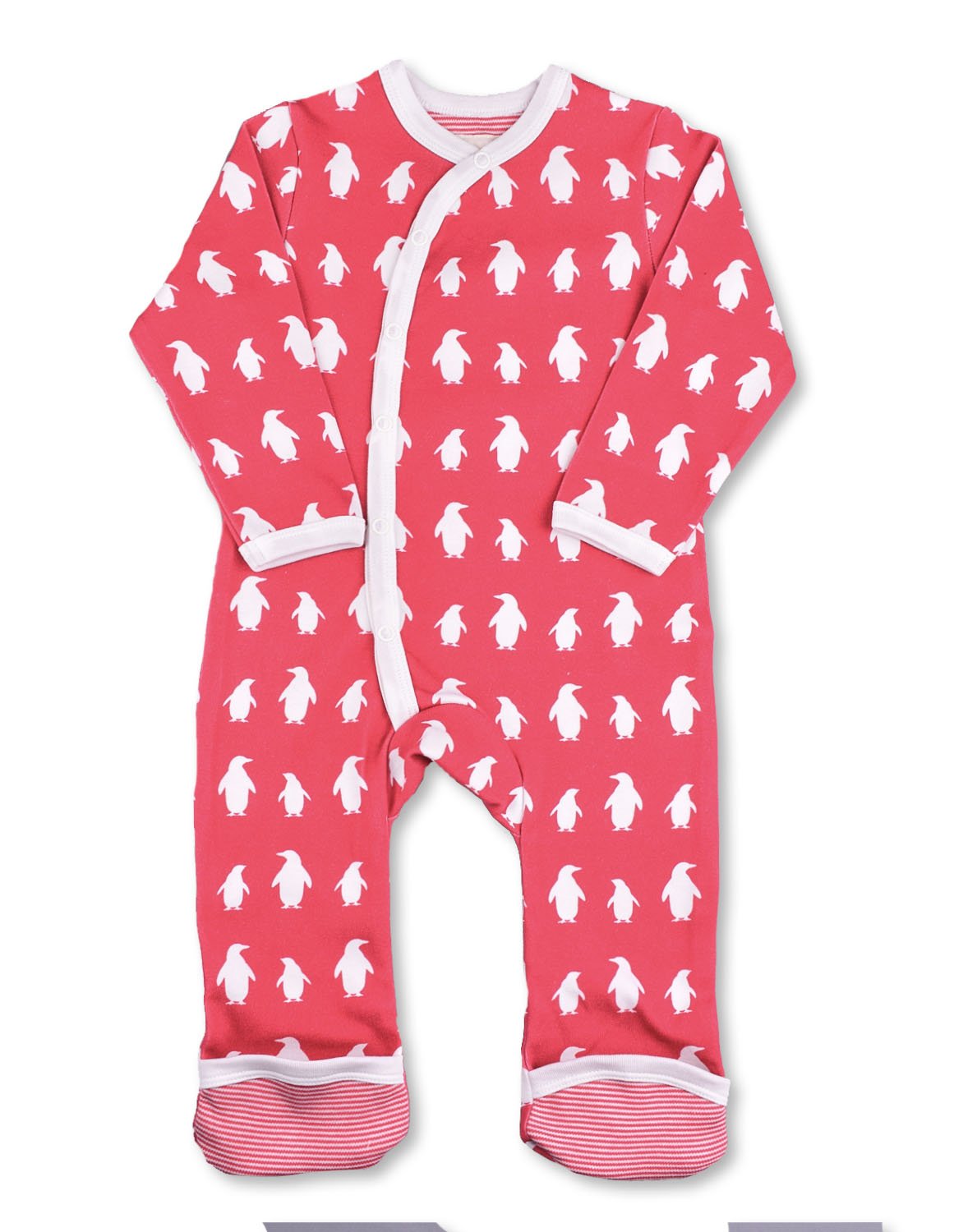 Footies & Rompers Penguin Kimono Romper-6-12 Months Red