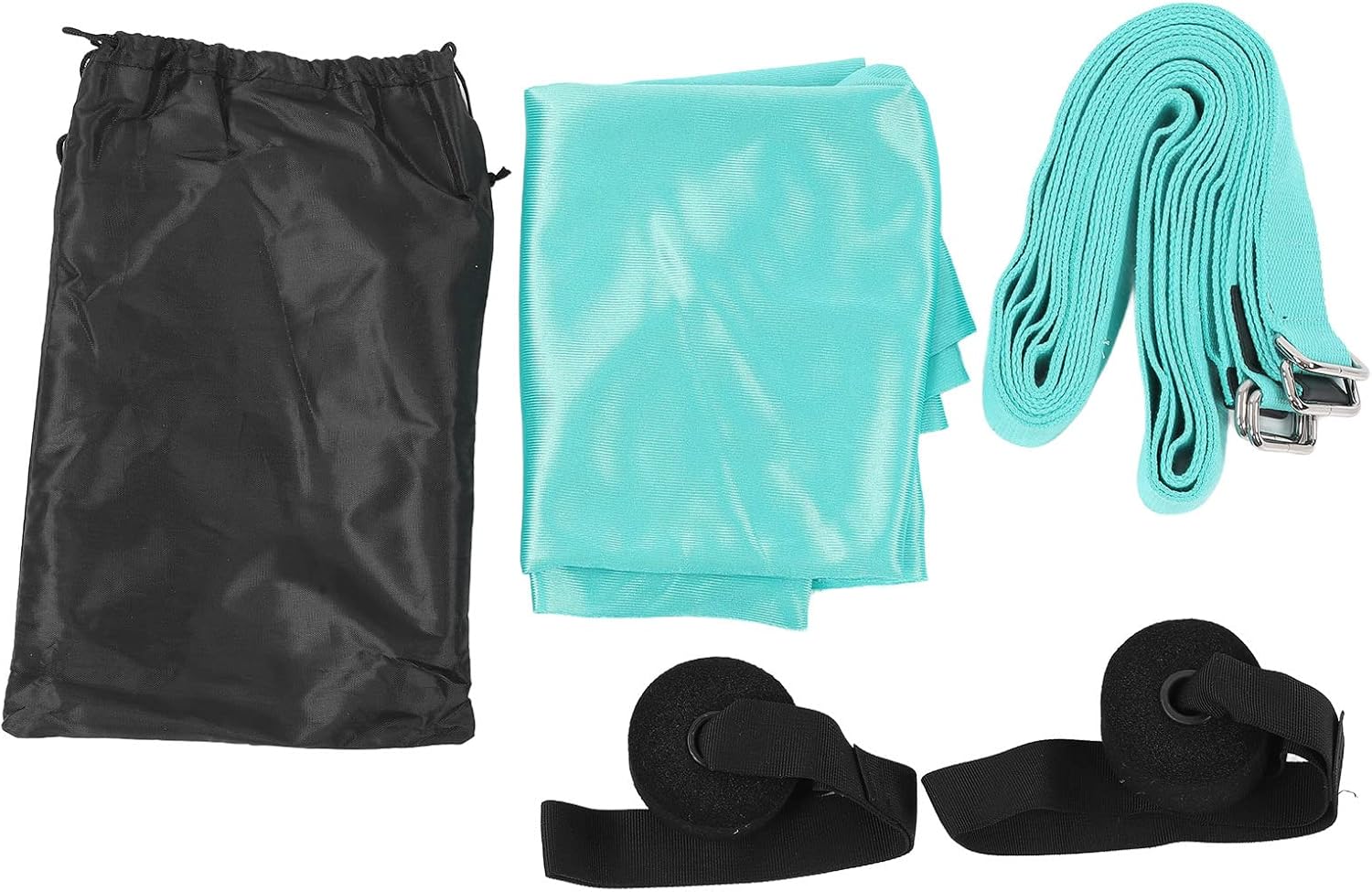 A e r o F l e x Yoga Stretch Strap, Aerial Inversion Training Belt with Sponge Head for Door Frame, Back Bend and Splits Flexibility Exercise, Pink Fitness Band with St