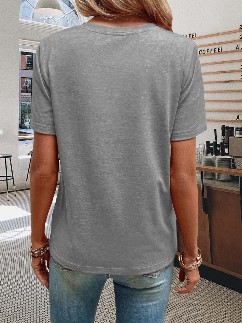 Be Kind T Shirts Women Graphic Blessed Teacher Shirt Short Sleeve Inspirational Heart Print Graphic Tees - Image 4