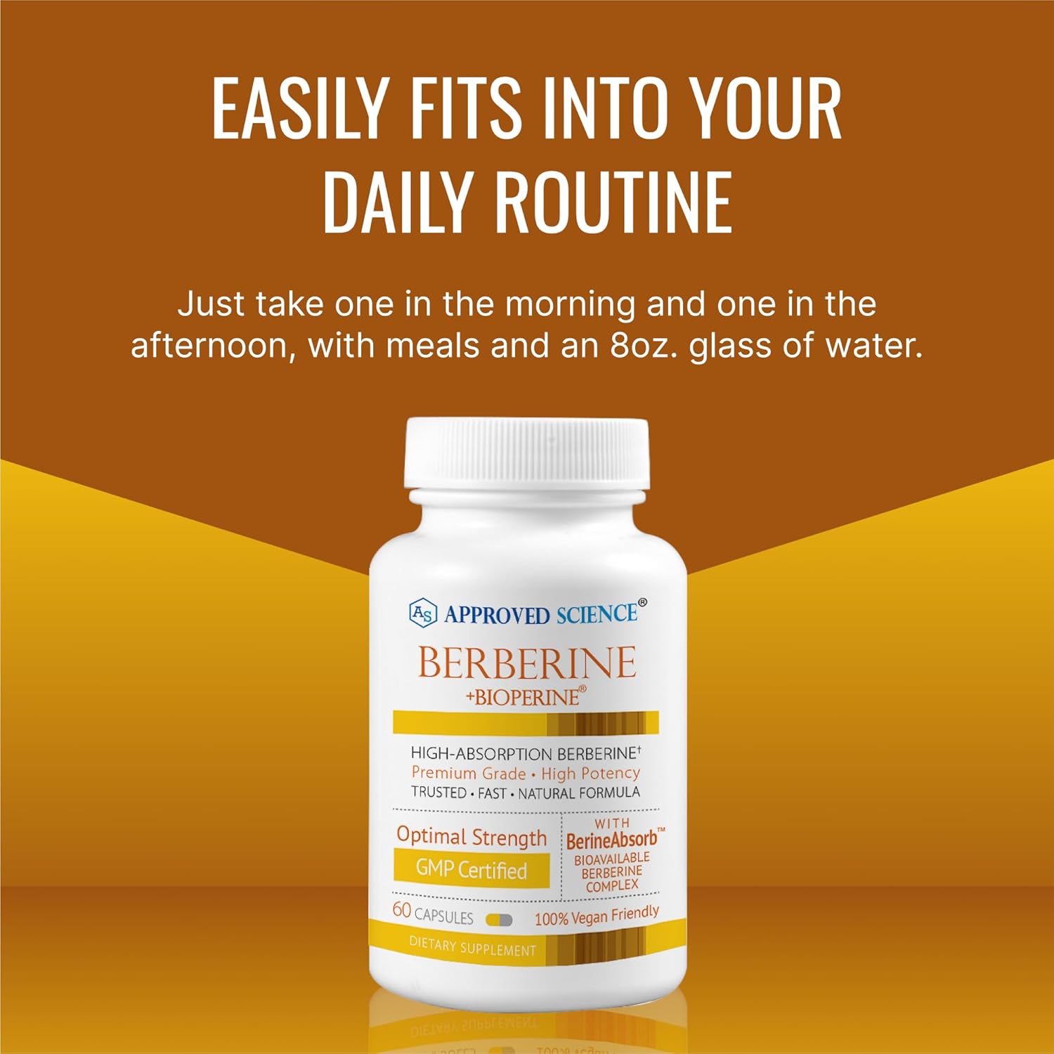 Approved Science Berberine 1000mg - High Absorption Berberine Supplement with BioPerine - 180 Capsules - 3 Month Supply - Vegan