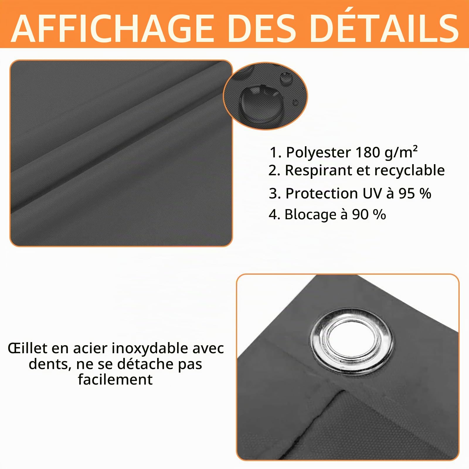Voile D'Ombrage Rectangulaire,Voile D'ombrage Imperméable Rectangulaire 2x3m,Toile Ombrage Imperméable,Voile Dombrage Rrectangulaire,Filet Dombrage Rectangle,pour Jardin,Terrasse,Camping,Balcon