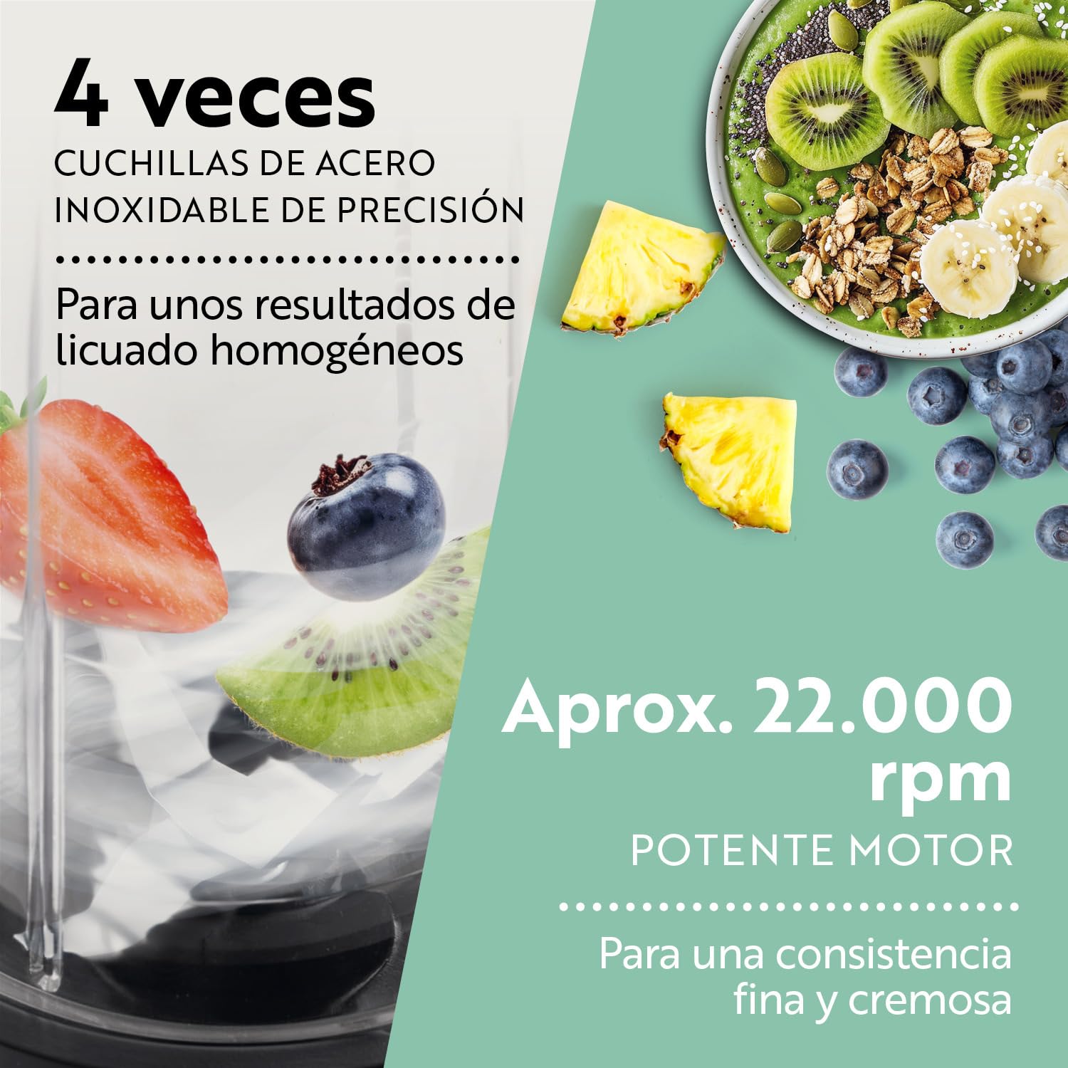 GOURMETmaxx Mr. Magic Batidora Con Pack de Accesorios XXL | 18 Piezas | Tapas Herméticas | Procesador de Alimentos Para Batidos, Smoothies y Más
