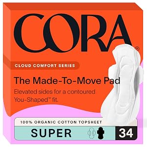 Cora 100 Organic Cotton Topsheet Pads 34 Made to Move Super Pads