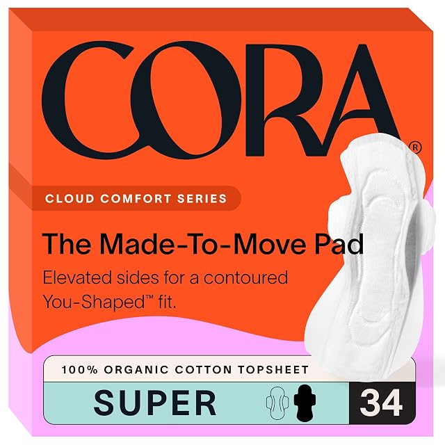 Cora 100 Organic Cotton Topsheet Pads 34 Made to Move Super Pads