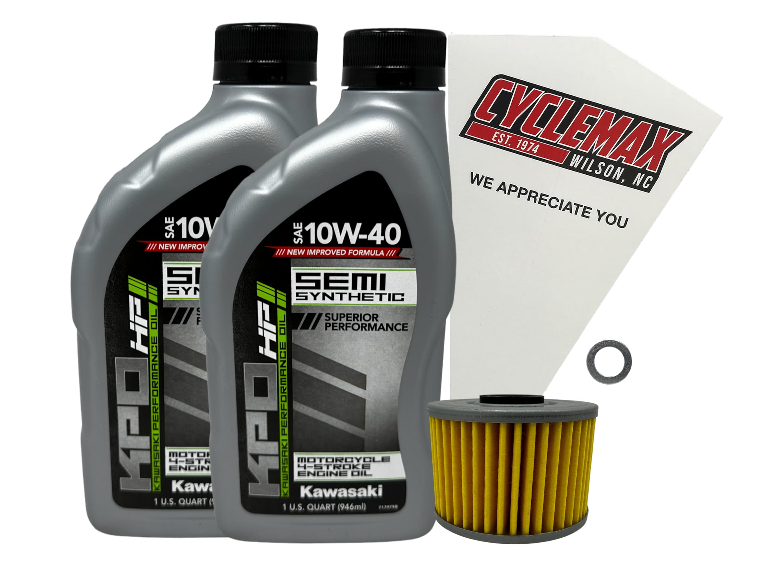 Cyclemax Semi Synthetic Oil Change Kit compatible with 2021-2025 Kawasaki KLX300