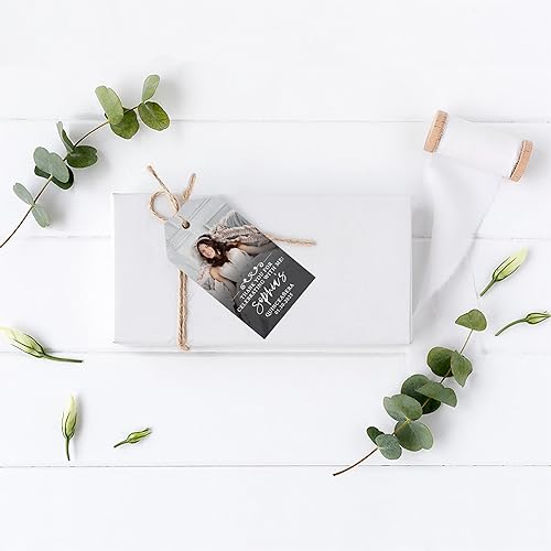 Miniatura 10 de Andaz Press Paquete de 40 etiquetas de recuerdo de quinceañera personalizadas con cuerda, mariposas lilas, etiquetas clásicas de regalo de