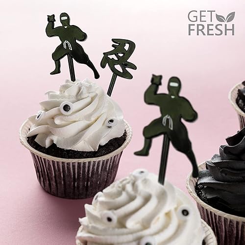 Miniatura 5 de GET FRESH Palillos de comida ninja para niños – 18 piezas de mini palillos de comida ninja para decoración de almuerzo de niños pequeños – Palillos