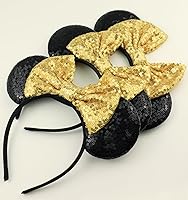 Vista 40 de Diadema con orejas de ratón de Minnie de leopardo, decoración de fiesta, diadema de orejas de ratón para disfraz de Halloween, accesorios para el 2