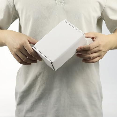 Miniatura 4 de PHAREGE Cajas de envío pequeñas de 6 x 4 x 2 pulgadas, paquete de 25 cajas de cartón para envolver regalos, cajas de correo corrugado para embalaje