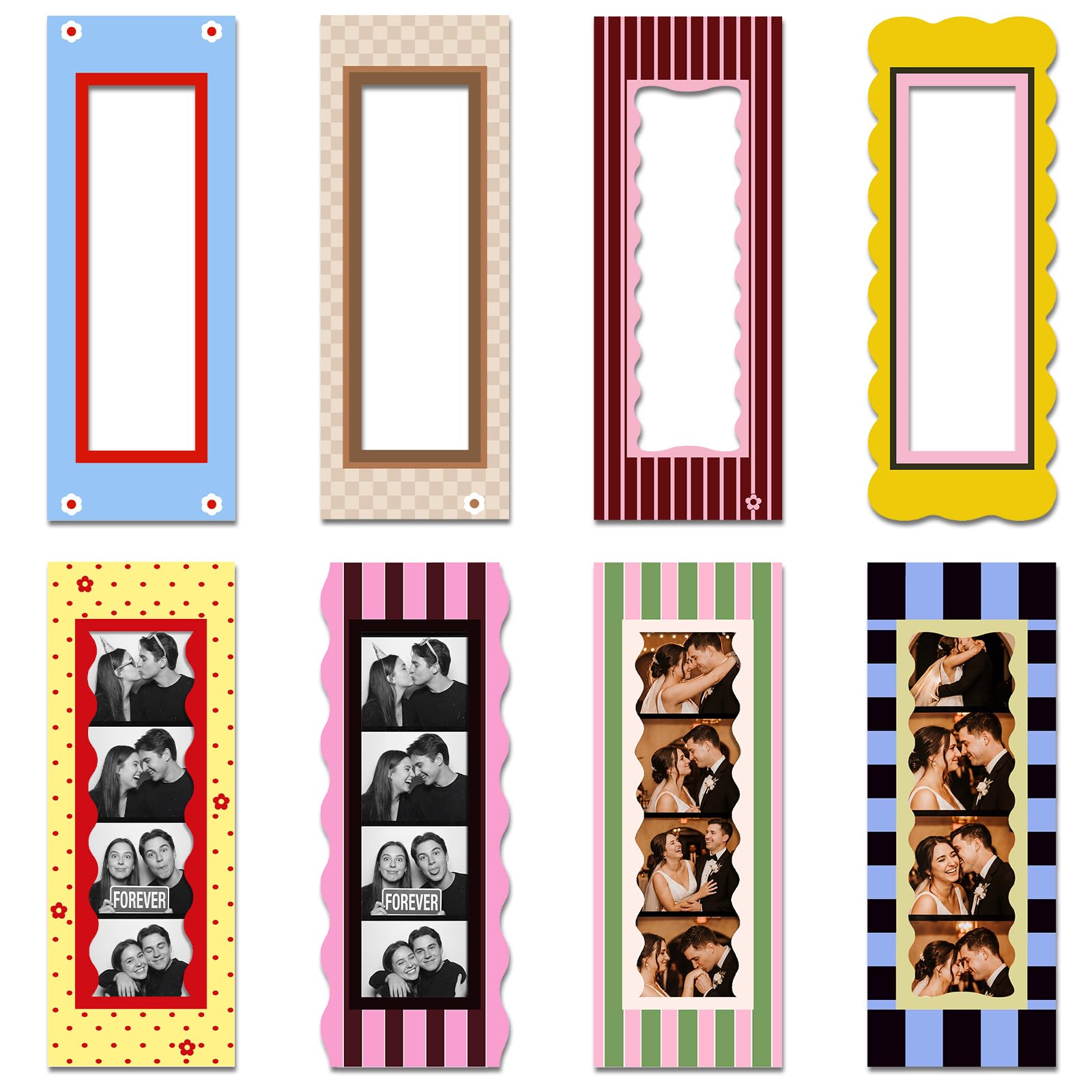 Cadre photo magnétique vertical pour frigo et cuisine : décorez avec vos photos photomaton