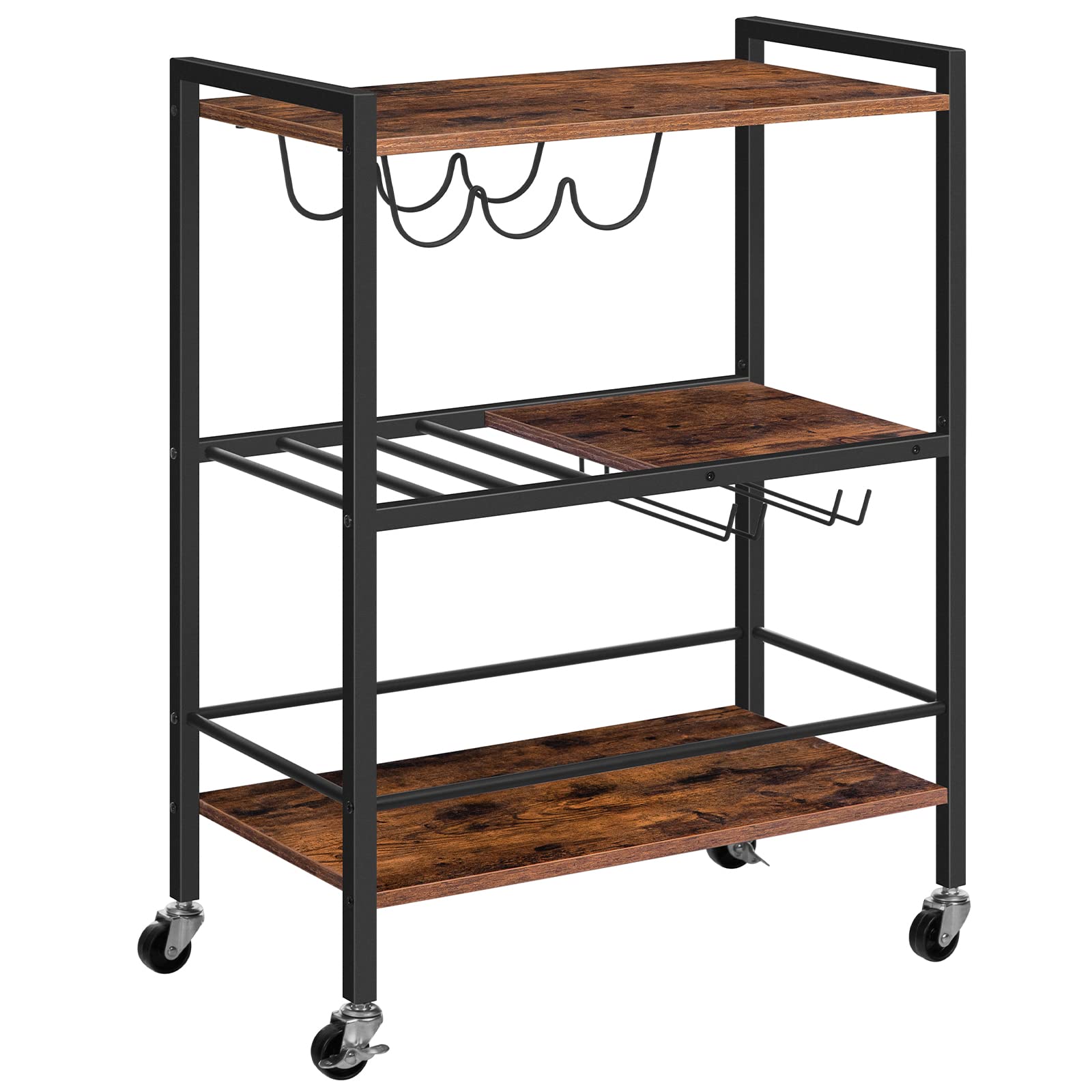Buy HOOBRO Bar Cart, 3Level Kitchen Island, Movable Service Trolley