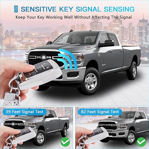 Miniatura 5 de 1797 Funda para llavero Dodge RAM 1500 2500 3500 4500 5500 Accesorios de coche Bling Llavero TPU plateado