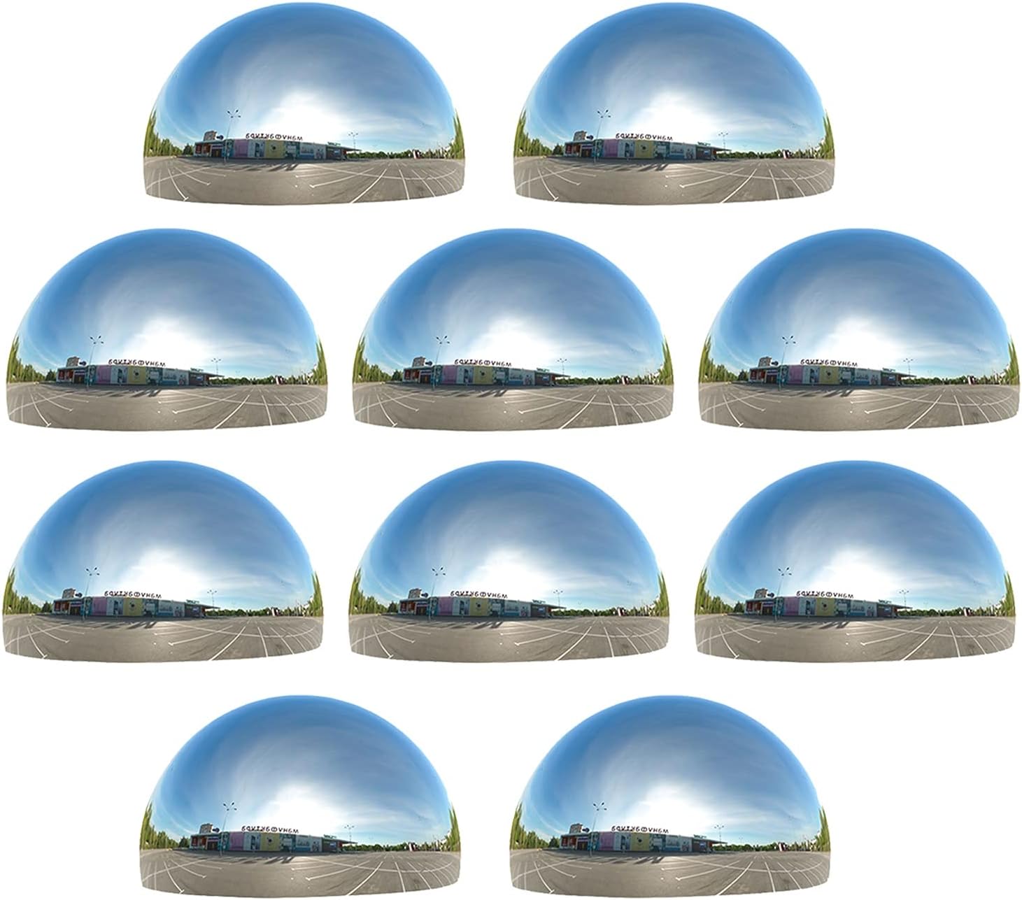 XINGLL Stainless Steel Gazing Ball, Mirror Polished Shiny Hollow Sphere, Home Garden Outdoor Yard Lawn Ornament Hemisphere, Floating Pond Balls Gazing Globe, 10 Pcs