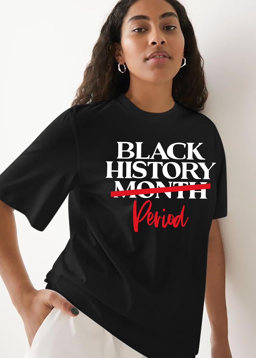 Black History T Shirts: Women Black History Month Period Shirt African American Tshirt Black Freedom Graphic Tees Tops - Image 4