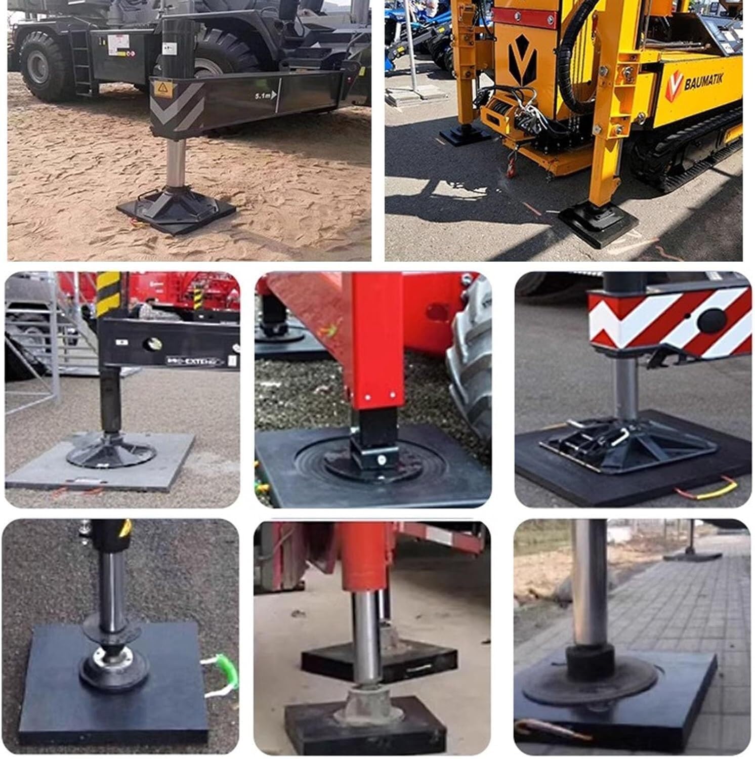 Podkładki pod wysięgnik dźwigu Gruba podkładka podpory do kampera z ergonomicznym uchwytem, ​​wytrzymałe podkładki do kampera/podstawka stabilizująca, do holowania dźwigu Podkładki pod dźwig z