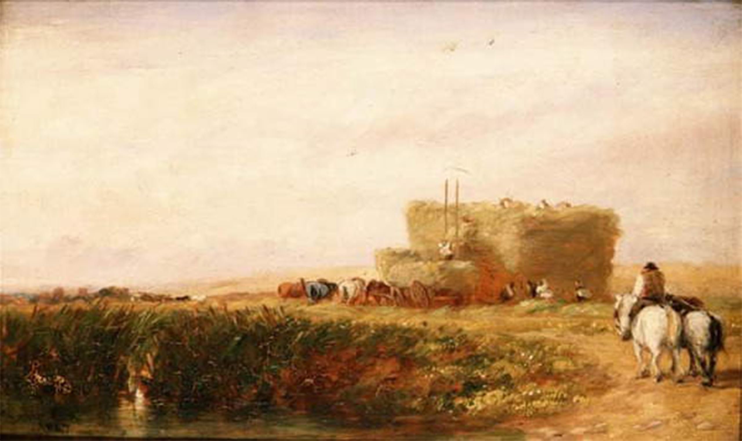 POSTERIIk Vintage Print Pop Art Landscape Artwork the Hayfield by David Cox Art Prints for Office Home Decor 60x90cm